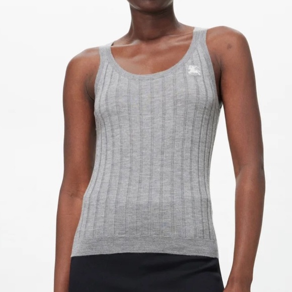 Burberry Equestrian Knight-embroidered cashmere tank top - Picture 1 of 3